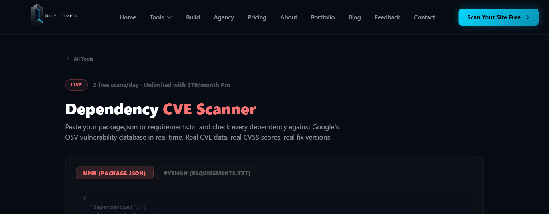 Dependency CVE Scanner